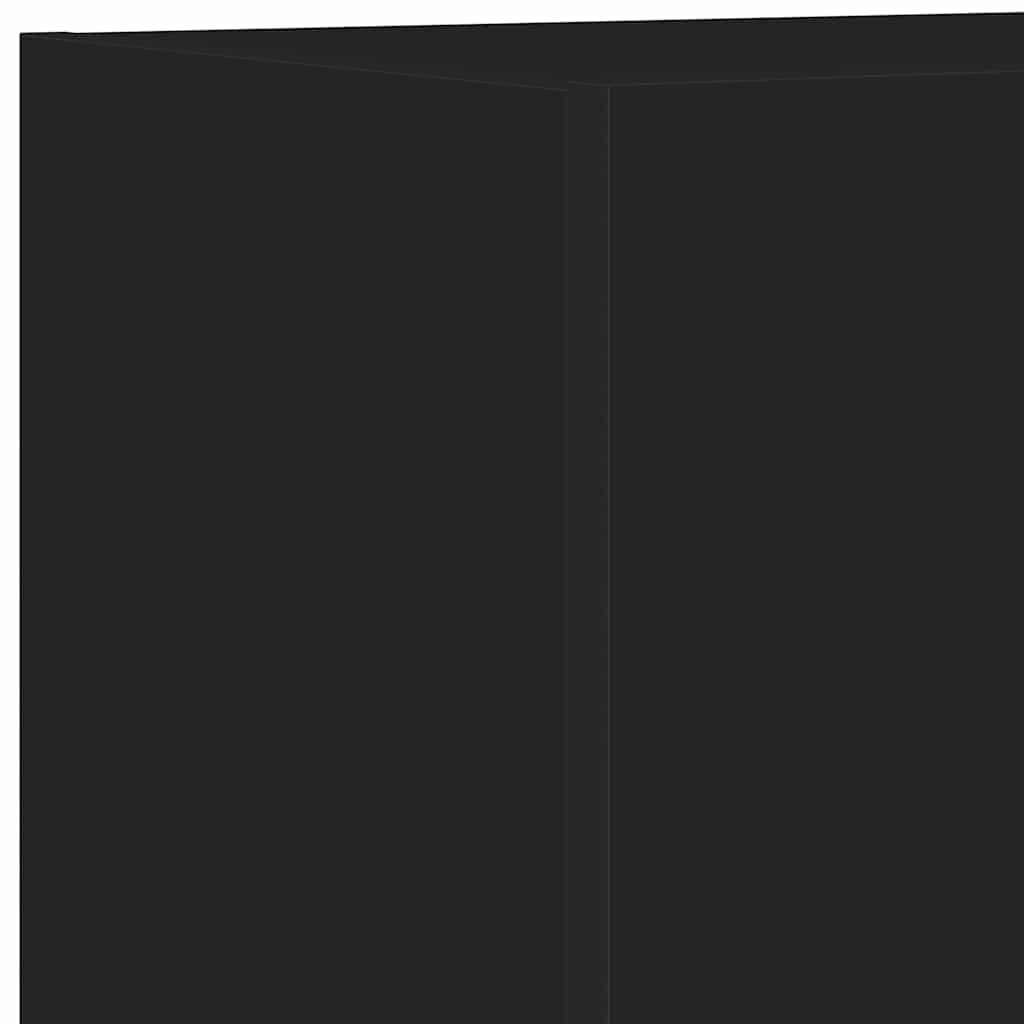 Zidni TV ormarić s LED svjetlima crni 40,5 x 35 x 40 cm
