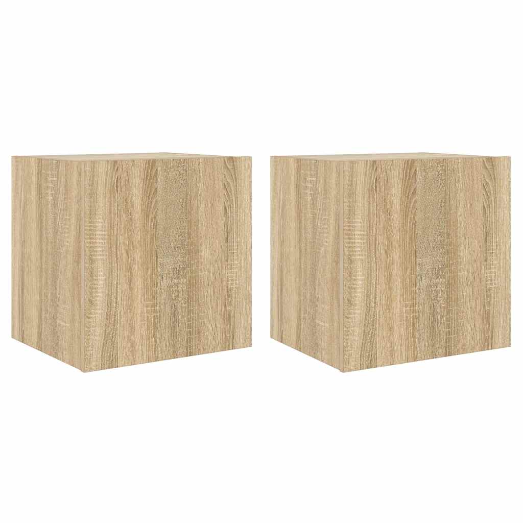 Zidni TV ormarići LED 2 kom boja hrasta sonome 40,5x35x40 cm