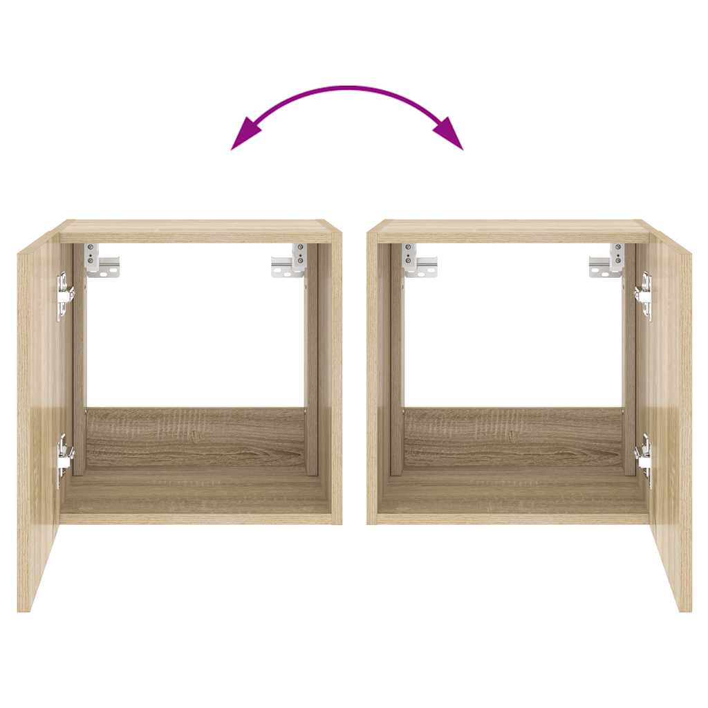 Zidni TV ormarići LED 2 kom boja hrasta sonome 40,5x35x40 cm