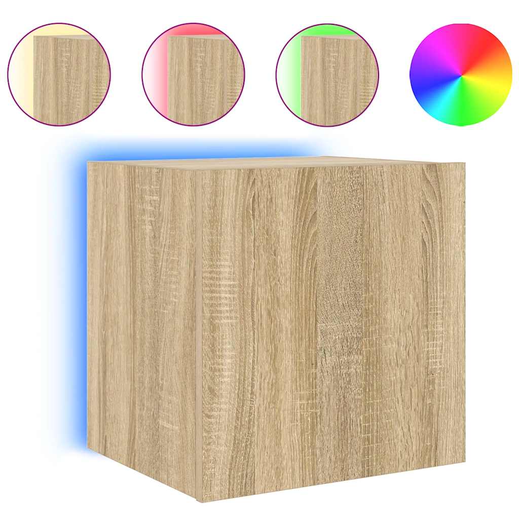 Zidni TV ormarići LED 2 kom boja hrasta sonome 40,5x35x40 cm