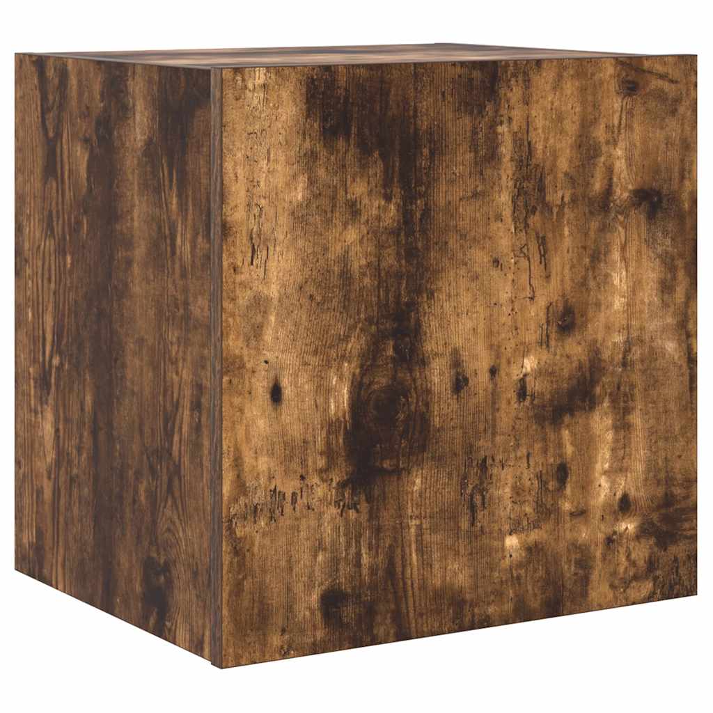 Zidni TV ormarić s LED svjetlima boja hrasta 40,5 x 35 x 40 cm