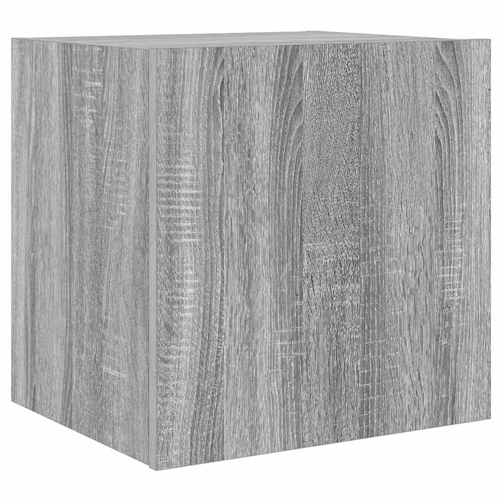 Zidni TV ormarić s LED svjetlima boja hrasta 40,5 x 35 x 40 cm