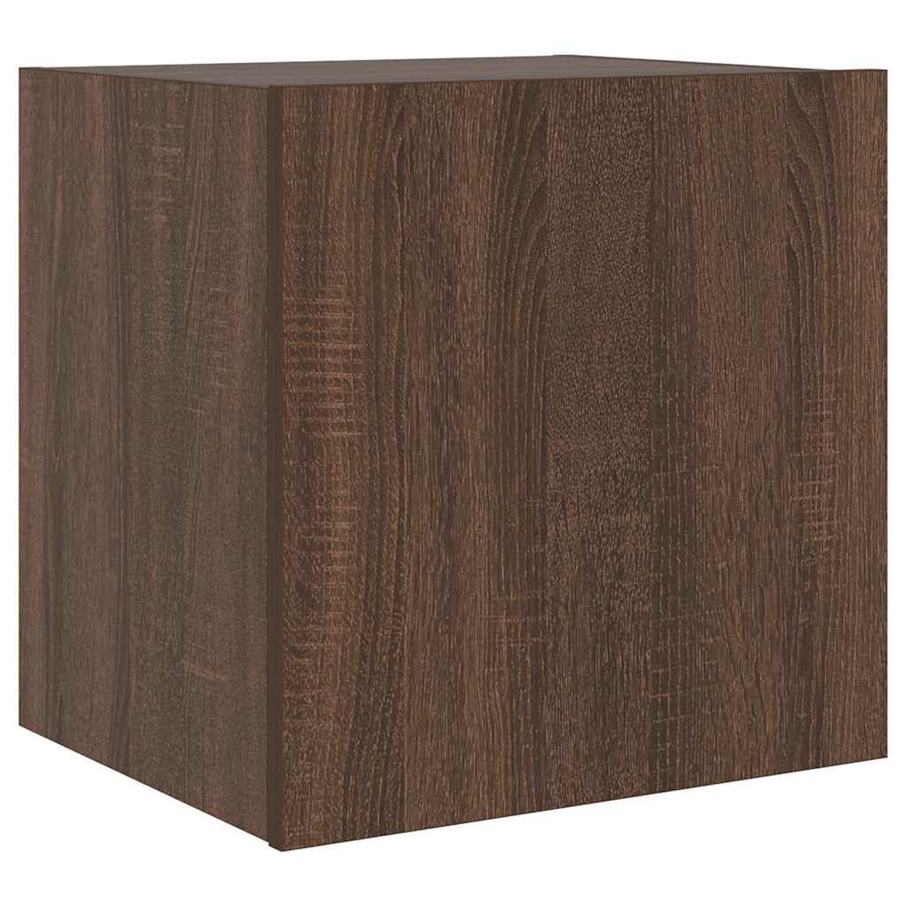 Zidni TV ormarić s LED svjetlima boja hrasta 40,5 x 35 x 40 cm