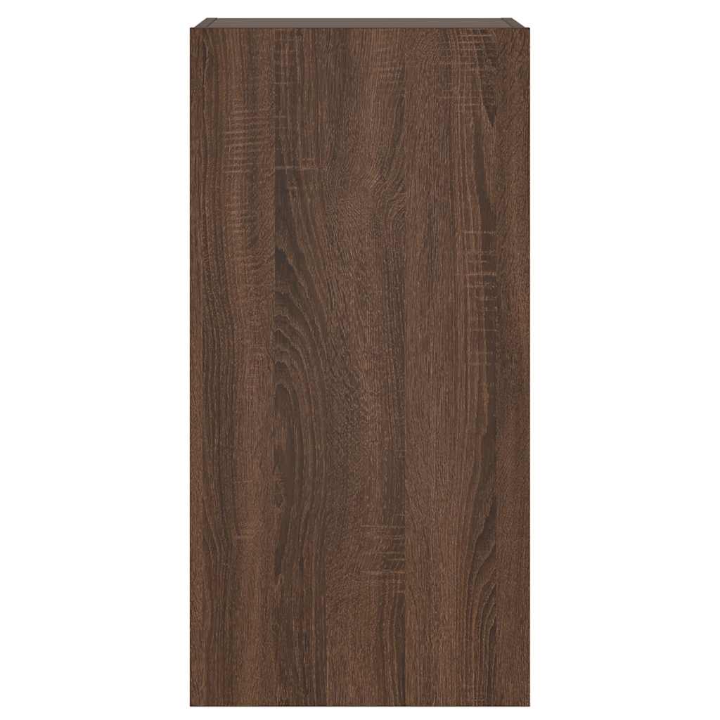 Zidni TV ormarić s LED svjetlima boja hrasta 40,5x35x80 cm
