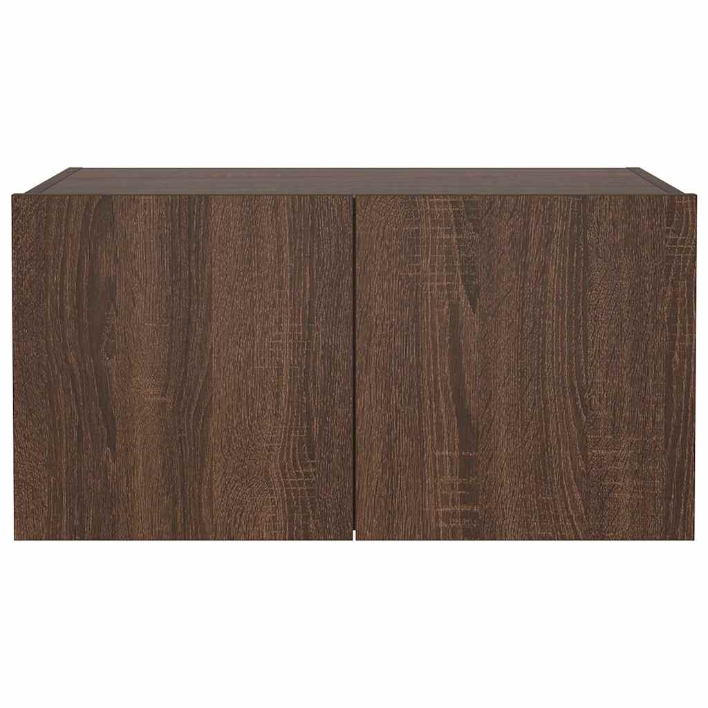 Zidni TV ormarić s LED svjetlima boja hrasta 60x35x31 cm
