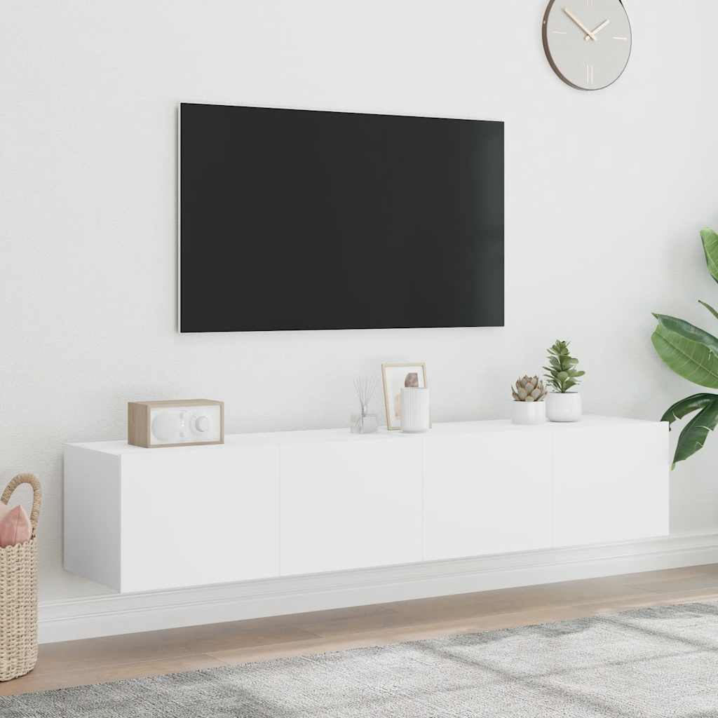 Zidni TV ormarić s LED svjetlima siva boja betona