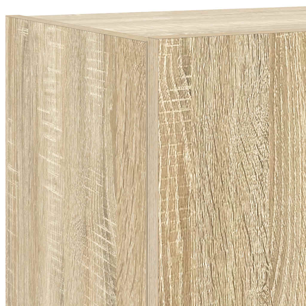 Zidni TV ormarić s LED svjetlima boja hrasta 80x35x31 cm