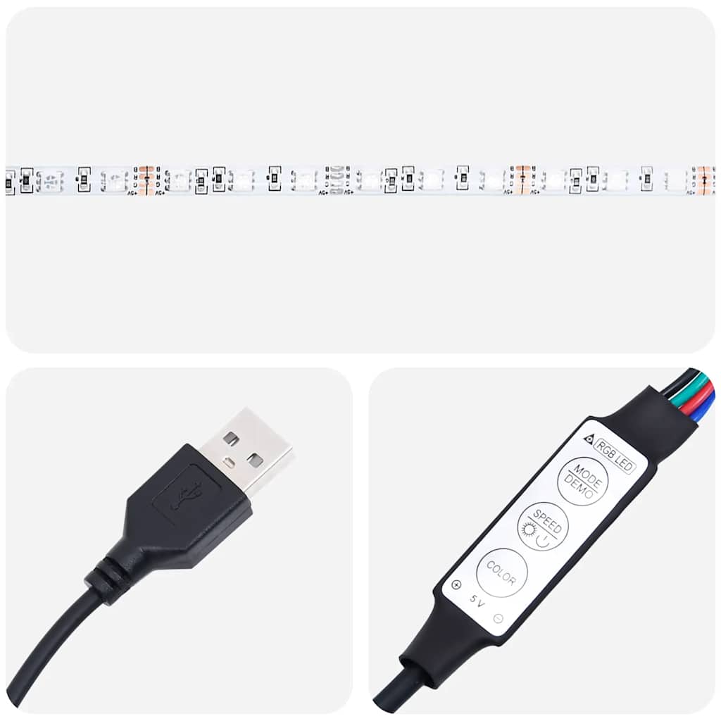 Zidni TV ormarić s LED svjetlima boja hrasta 80x35x31 cm