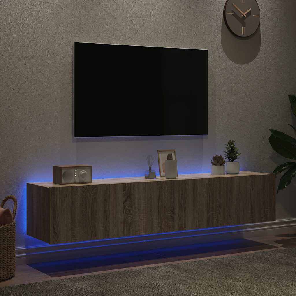 Zidni TV ormarići LED 2 kom boja hrasta sonome 80x35x31 cm
