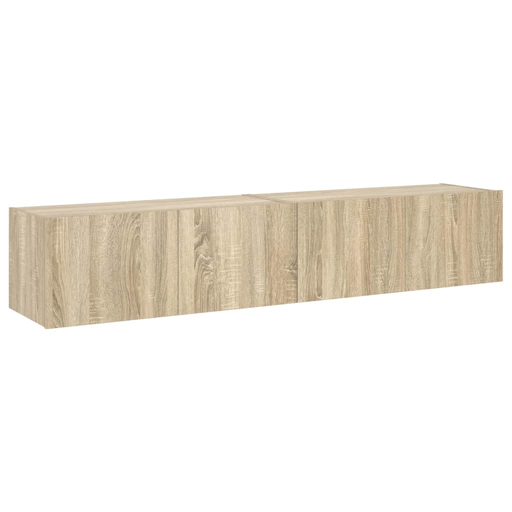 Zidni TV ormarići LED 2 kom boja hrasta sonome 80x35x31 cm