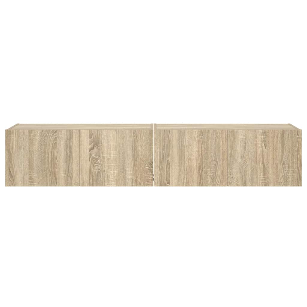 Zidni TV ormarići LED 2 kom boja hrasta sonome 80x35x31 cm