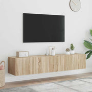 Zidni TV ormarići LED 2 kom boja hrasta sonome 80x35x31 cm