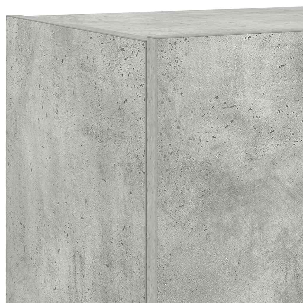 TV ormarić s LED svjetlima siva boja betona 80x35x31 cm
