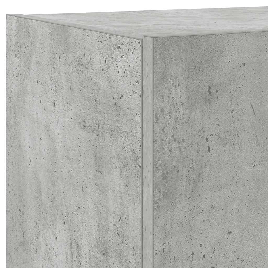 Zidni TV ormarić s LED svjetlima siva boja betona 100x35x31 cm