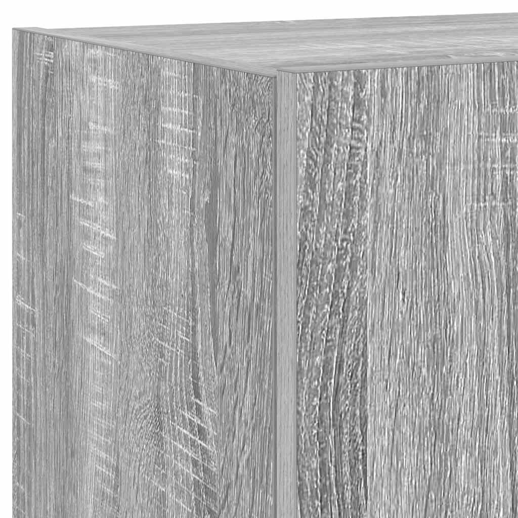 Zidni TV ormarić s LED svjetlima siva boja hrasta 100x35x31 cm