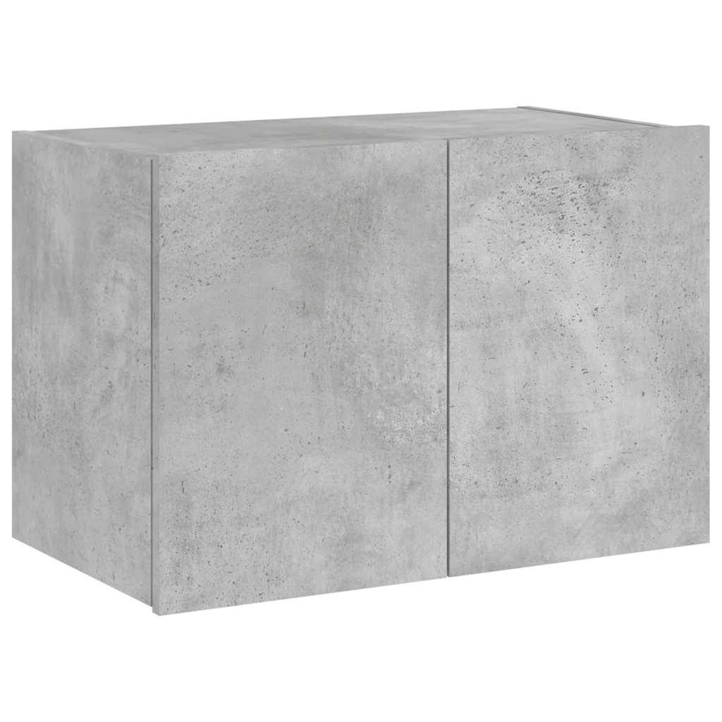 Zidni TV ormarić s LED svjetlima siva boja betona 60x35x41 cm