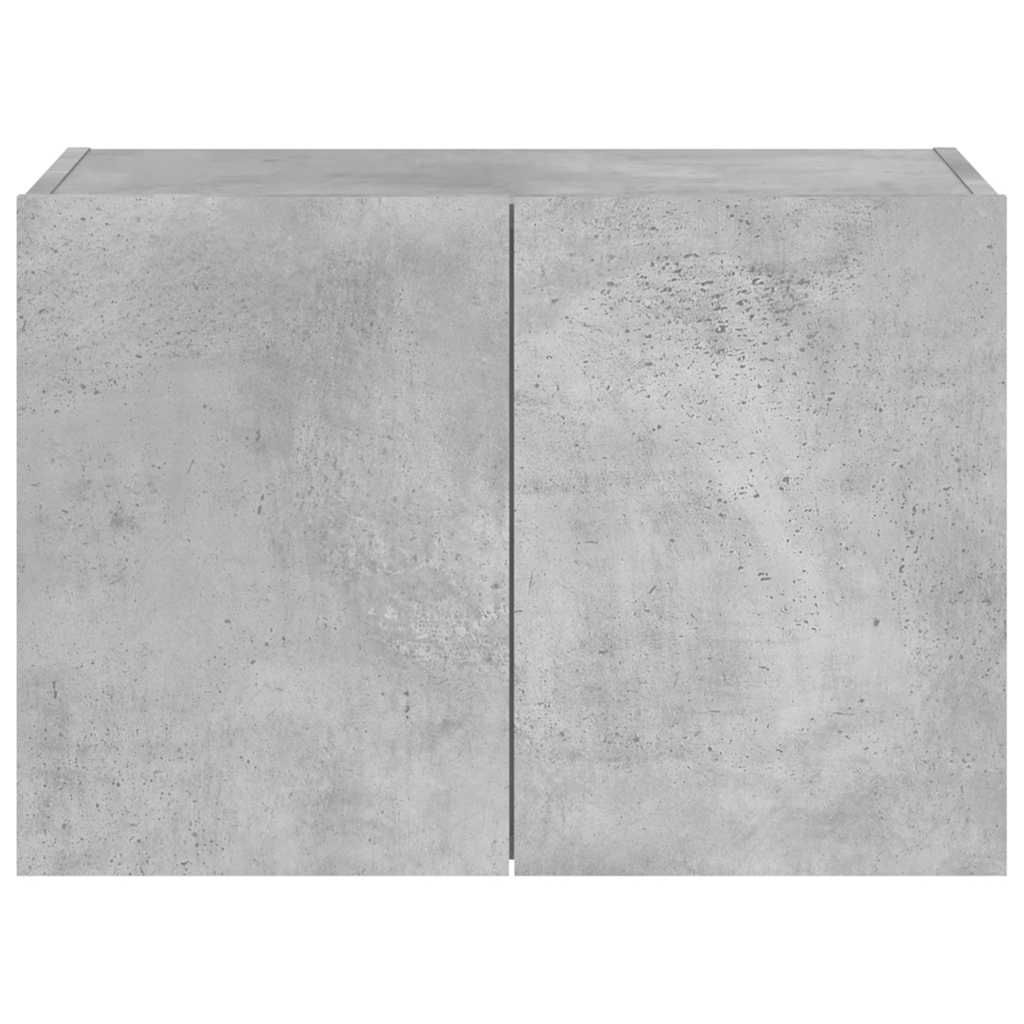 Zidni TV ormarić s LED svjetlima siva boja betona 60x35x41 cm
