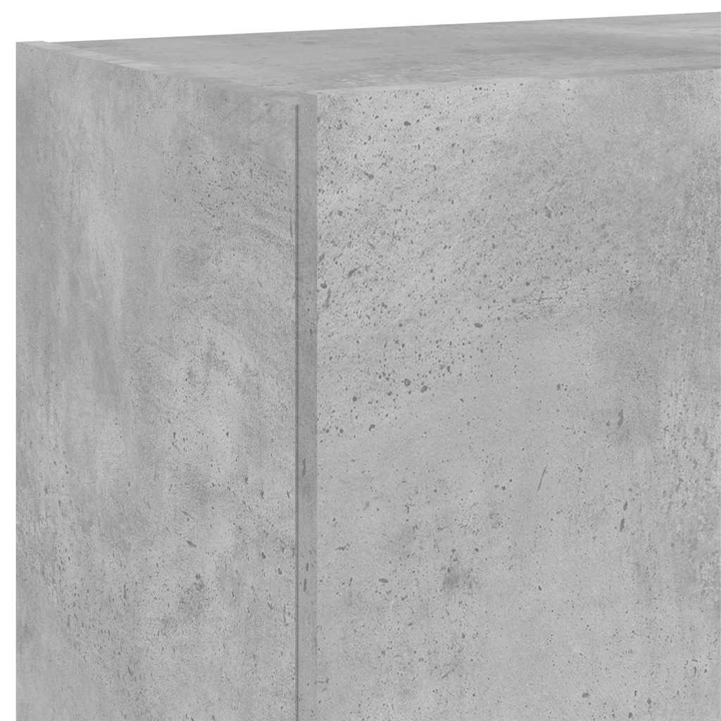 Zidni TV ormarić s LED svjetlima siva boja betona 60x35x41 cm