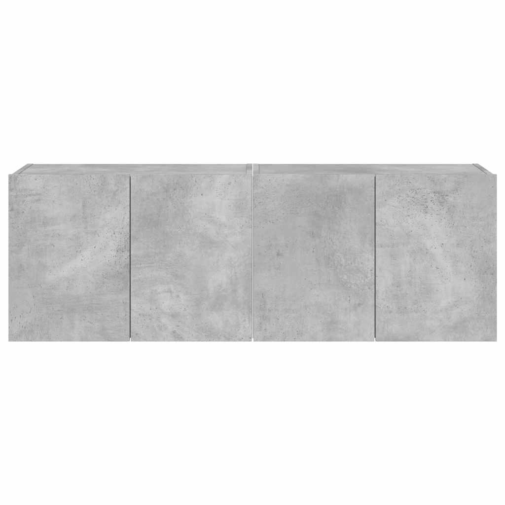 Zidni TV ormarići s LED svjetlima 2 kom boja betona 60x35x41 cm