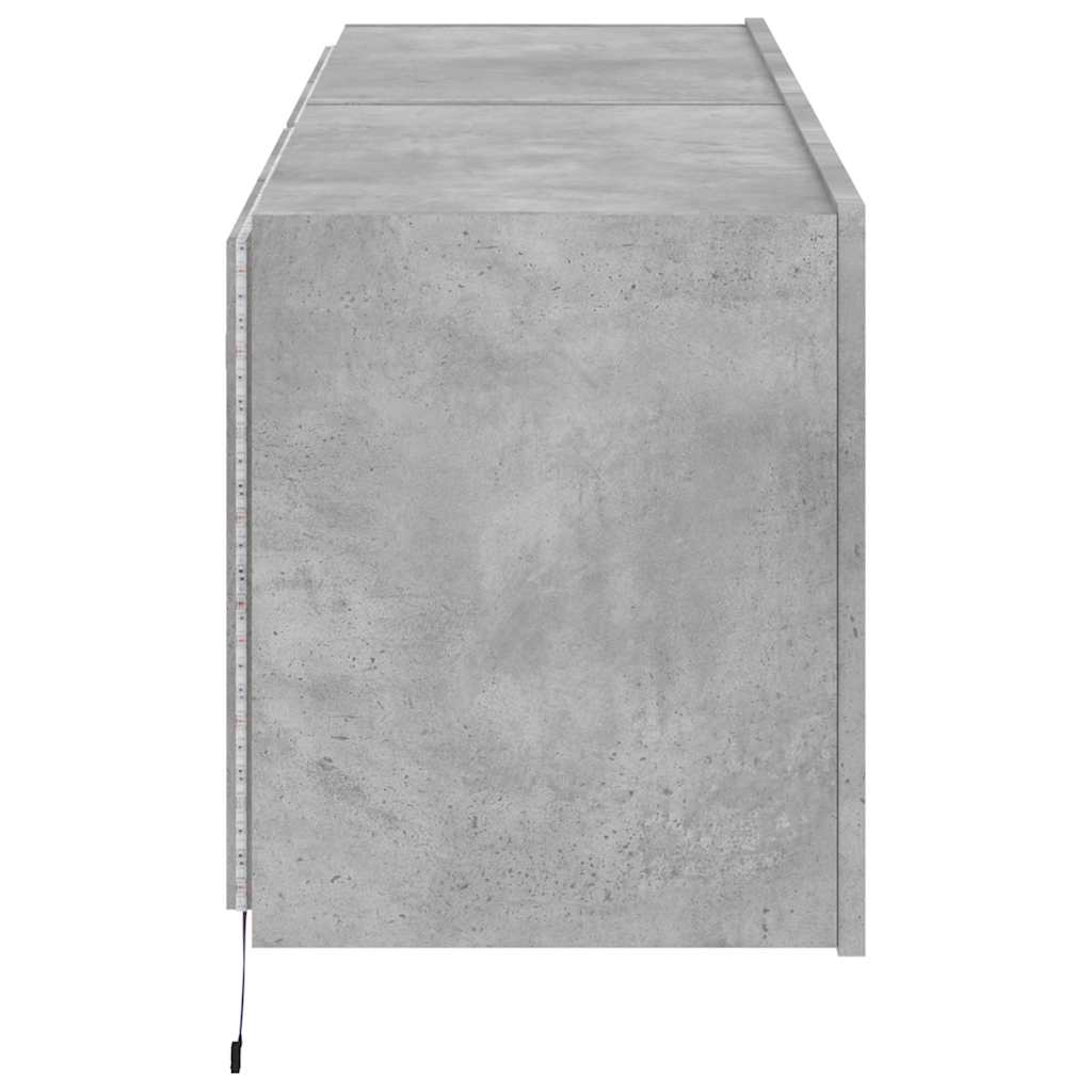 Zidni TV ormarići s LED svjetlima 2 kom boja betona 60x35x41 cm
