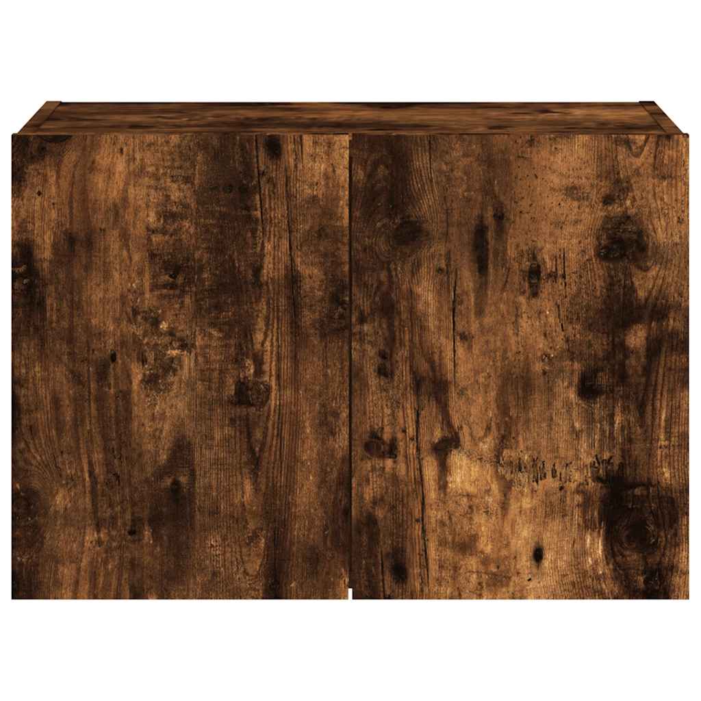 Zidni TV ormarić s LED svjetlima boja hrasta 60x35x41 cm