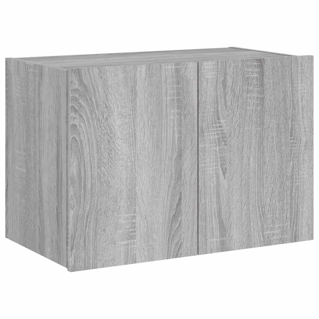 Zidni TV ormarić s LED svjetlima boja hrasta 60x35x41 cm