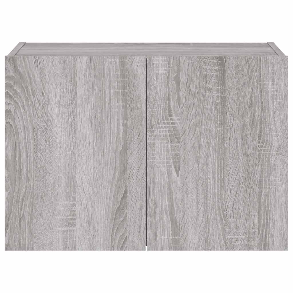 Zidni TV ormarić s LED svjetlima boja hrasta 60x35x41 cm