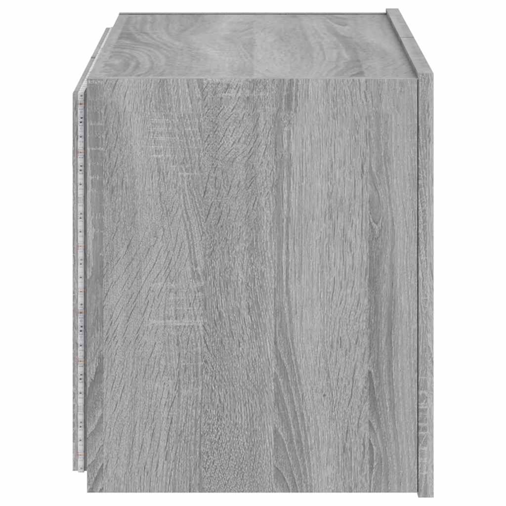Zidni TV ormarić s LED svjetlima boja hrasta 60x35x41 cm
