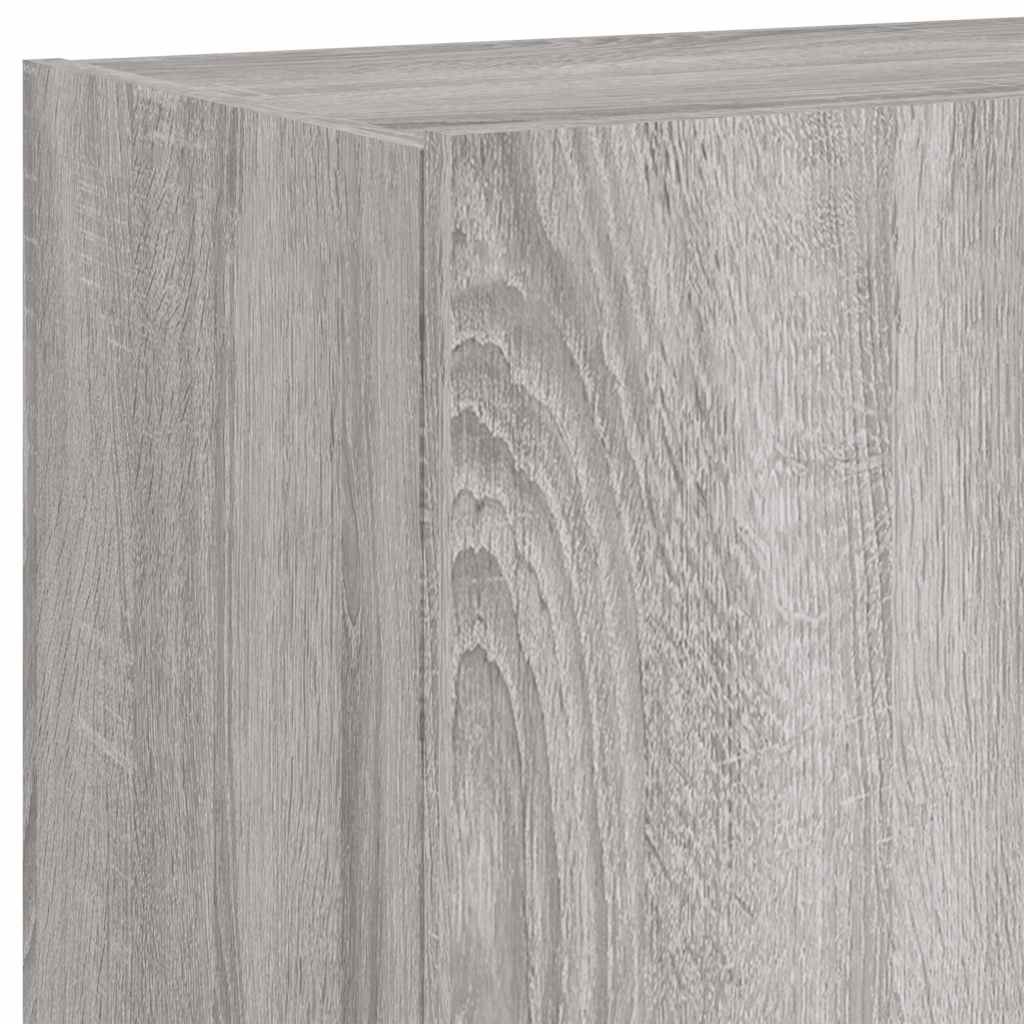 Zidni TV ormarić s LED svjetlima boja hrasta 80x35x41 cm