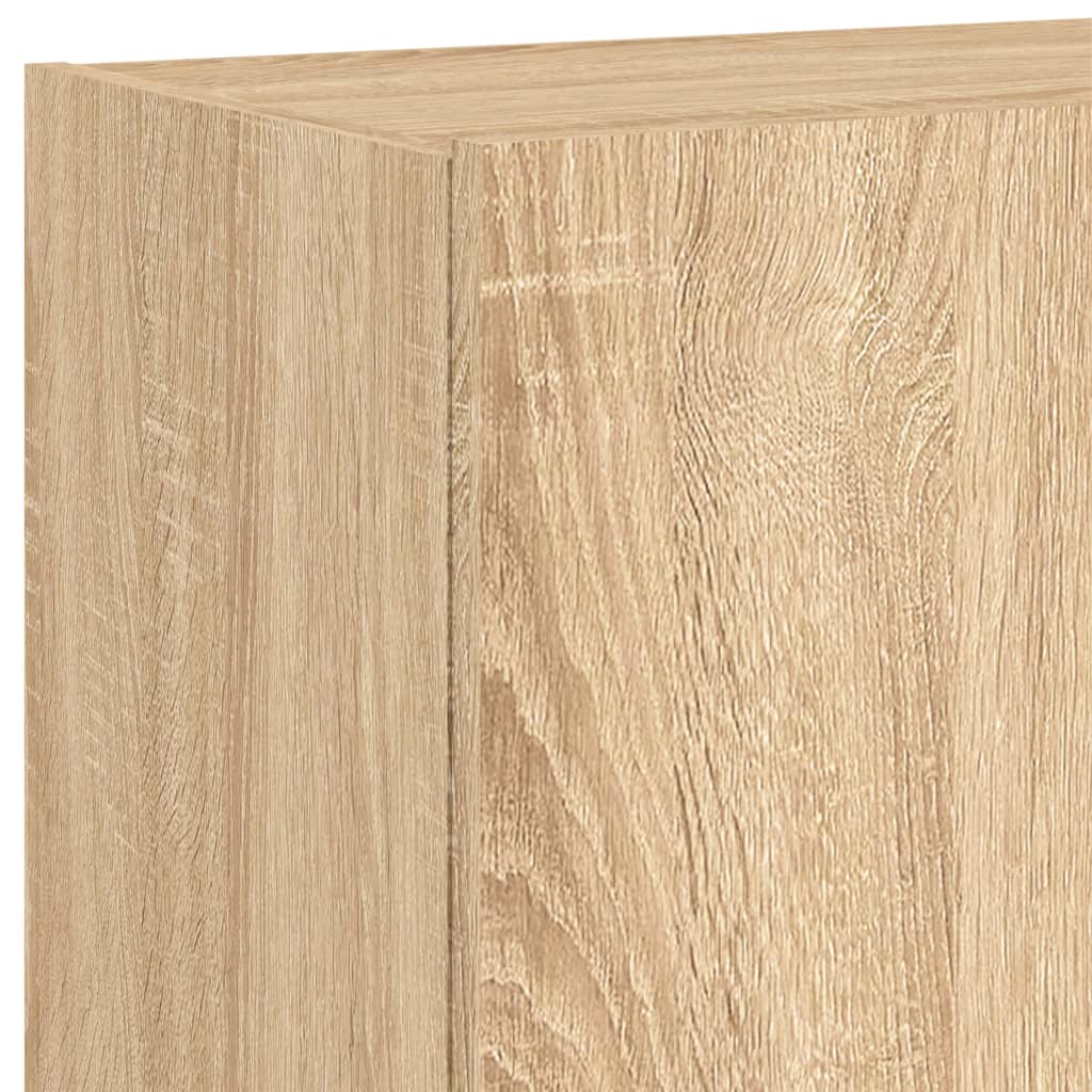 Zidni TV ormarić s LED svjetlima boja hrasta 100 x 35 x 41 cm