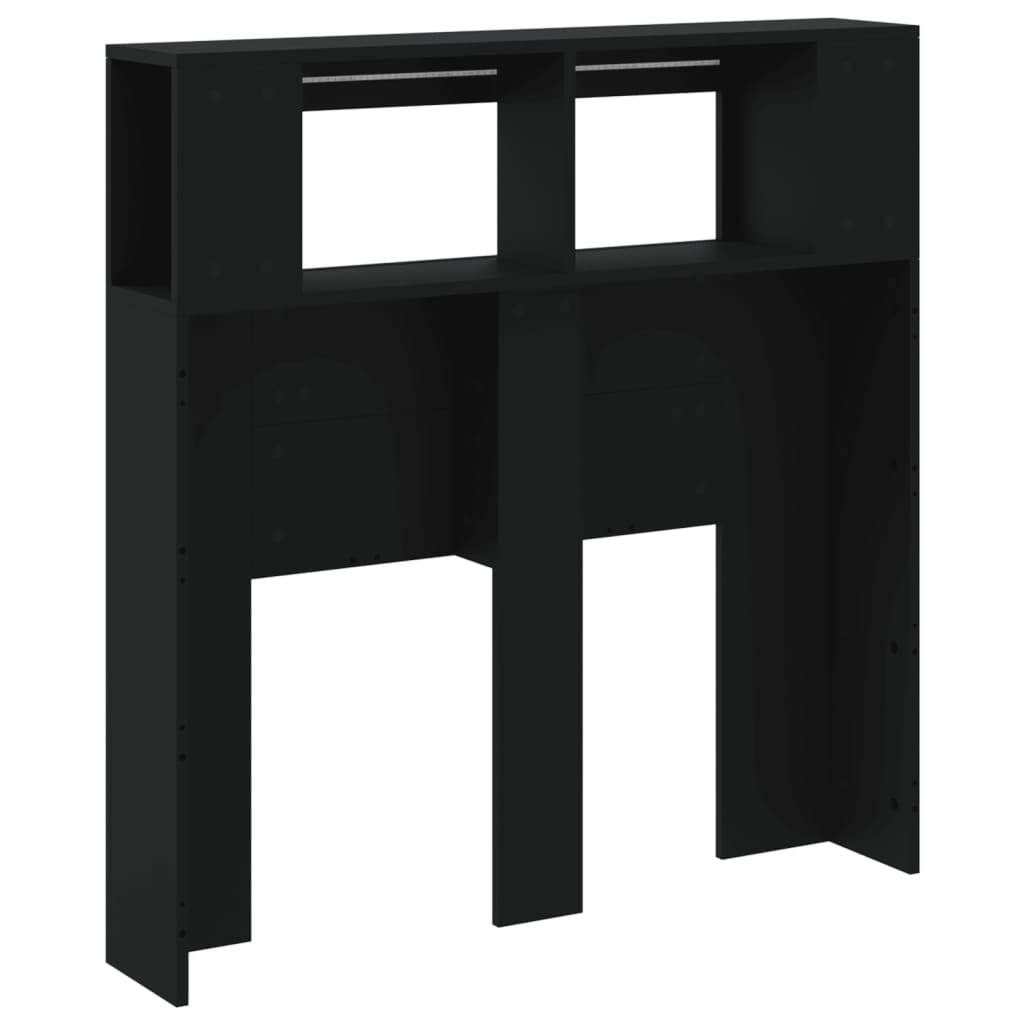 LED uzglavlje crno 100x18,5x103,5 cm konstruirano drvo