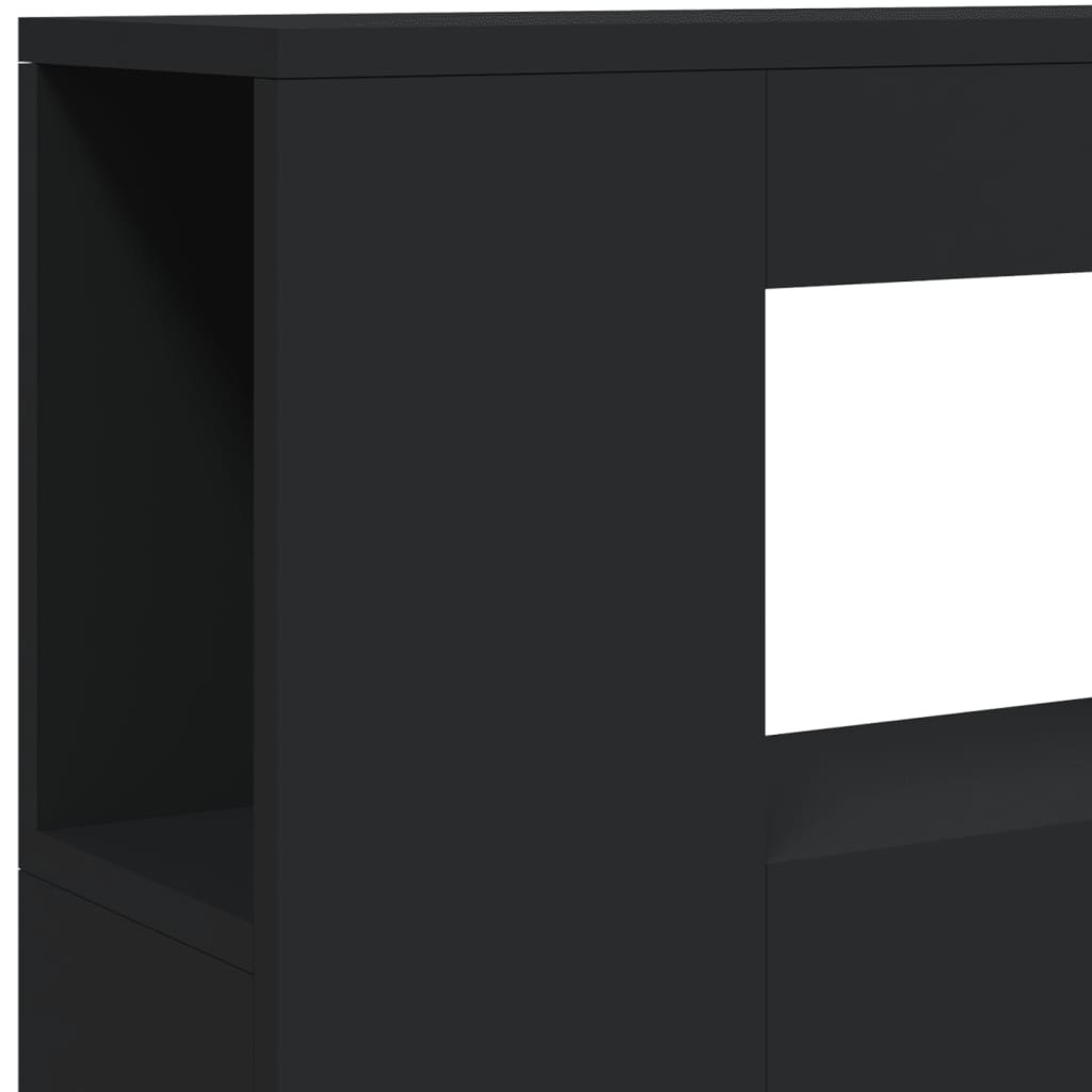 LED uzglavlje crno 100x18,5x103,5 cm konstruirano drvo