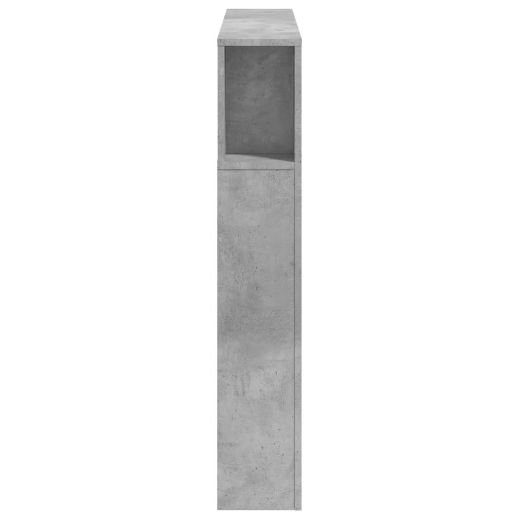 LED uzglavlje siva boja betona 120x18,5x103,5 cm