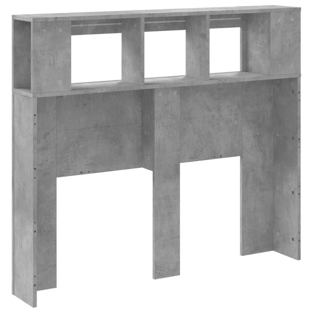 LED uzglavlje siva boja betona 120x18,5x103,5 cm
