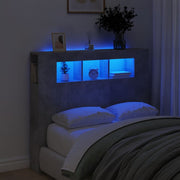 LED uzglavlje siva boja betona 120x18,5x103,5 cm