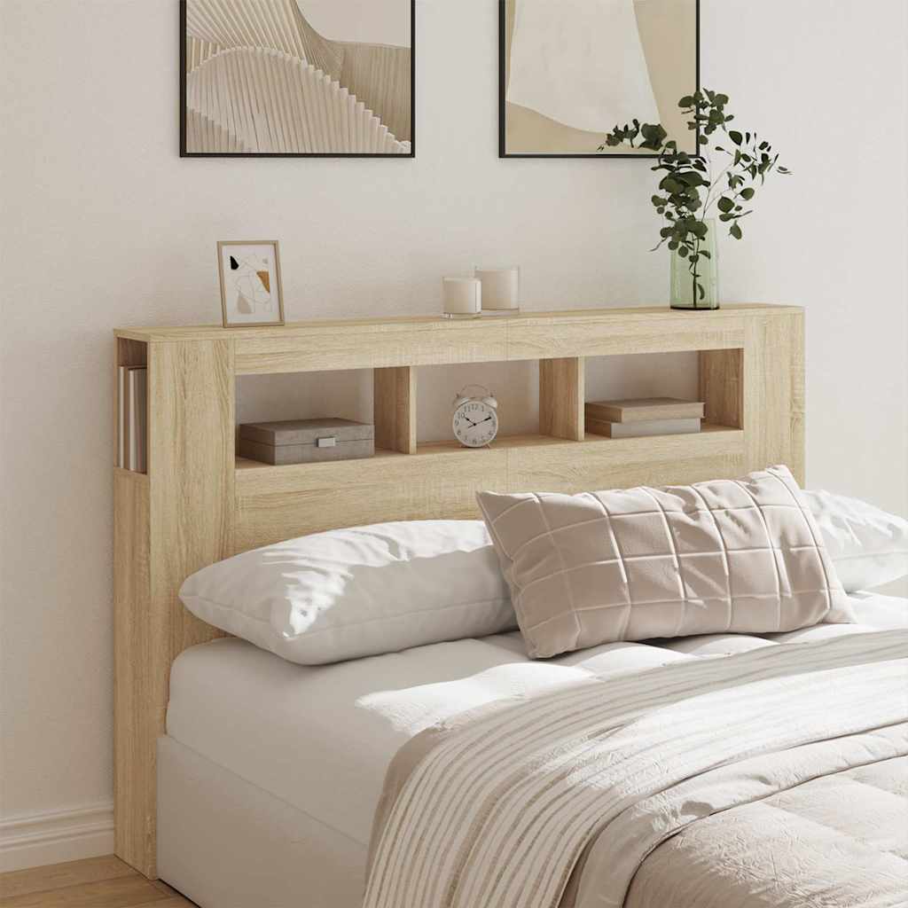 LED uzglavlje boja hrasta sonome 160 x 18,5 x 103,5 cm