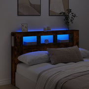 LED uzglavlje boja dimljenog hrasta 160 x 18,5 x 103,5 cm