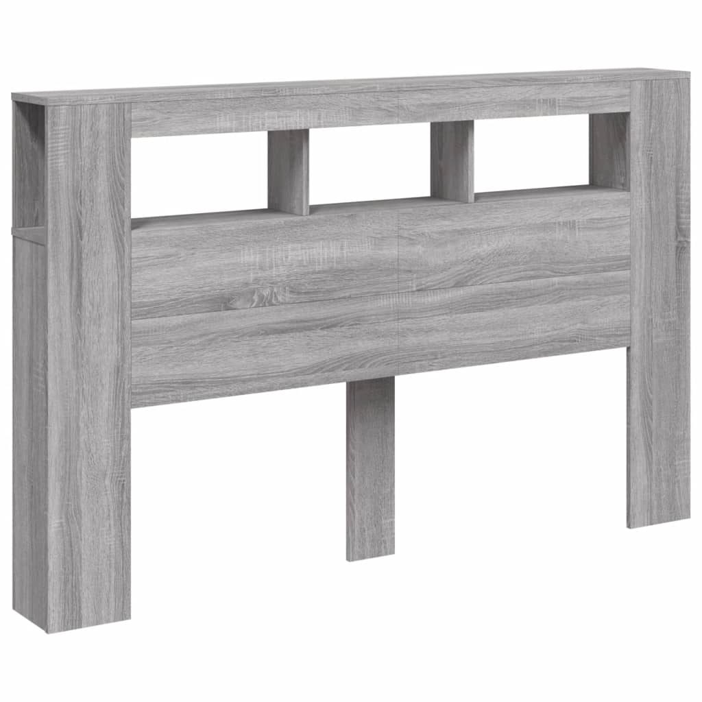 LED uzglavlje boja hrasta 160x18,5x103,5 cm konstruirano drvo