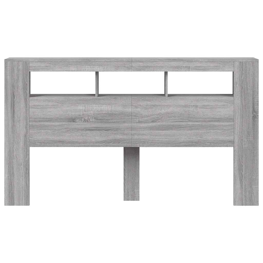 LED uzglavlje boja hrasta 180x18,5x103,5 cm konstruirano drvo