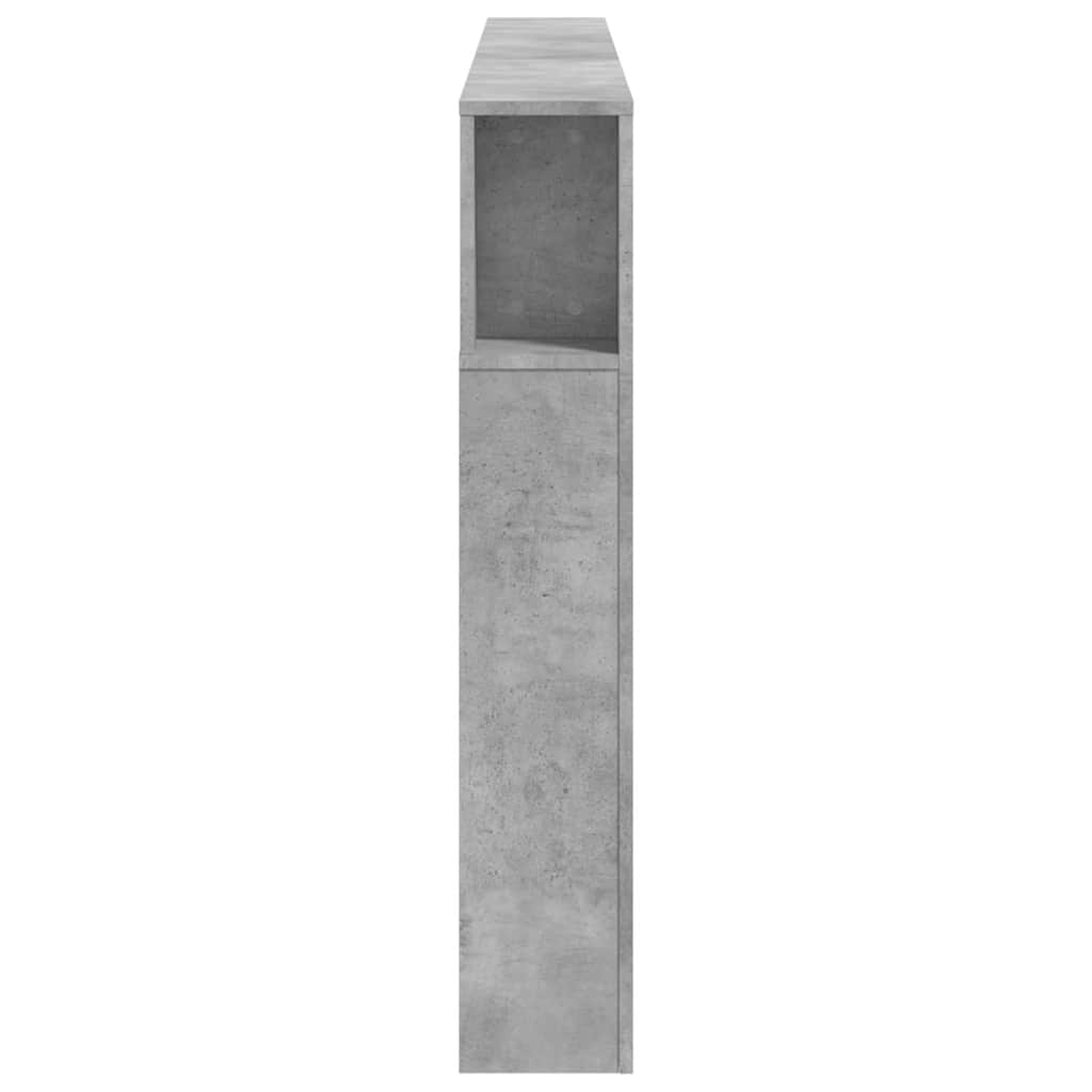 LED uzglavlje siva boja betona 200x18,5x103,5 cm