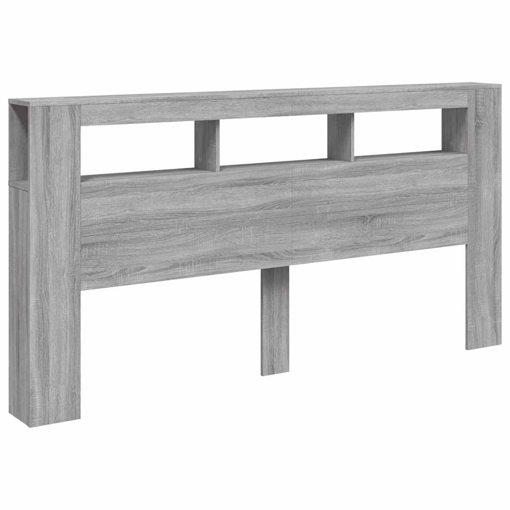 LED uzglavlje boja hrasta 200x18,5x103,5 cm konstruirano drvo