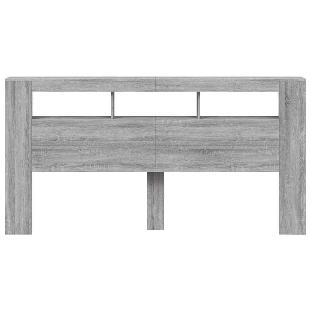 LED uzglavlje boja hrasta 200x18,5x103,5 cm konstruirano drvo