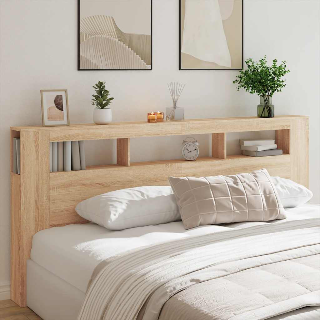 LED uzglavlje boja hrasta sonome 220x18,5x103,5 cm