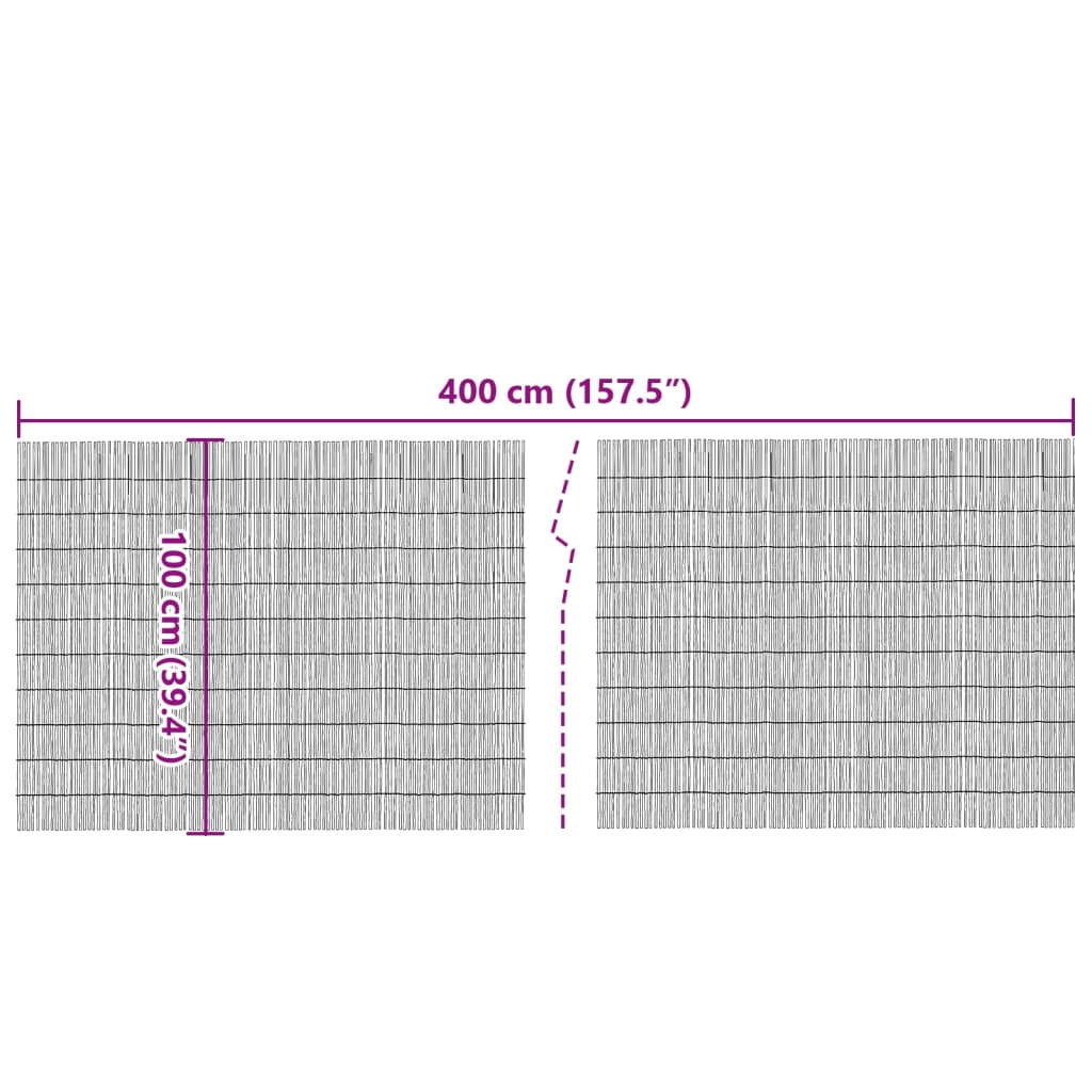Vrtna ograda 400 x 100 cm od trske