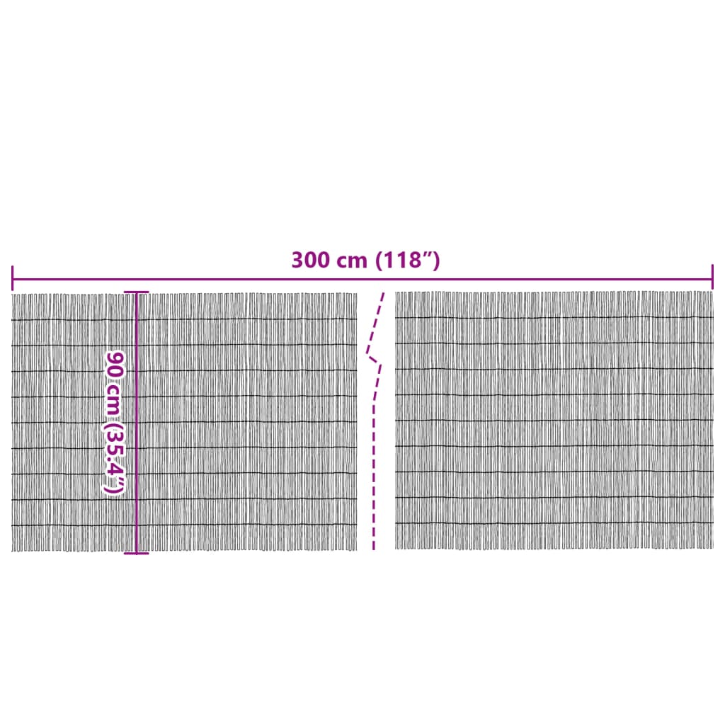 Vrtna ograda 300x90 cm od trske