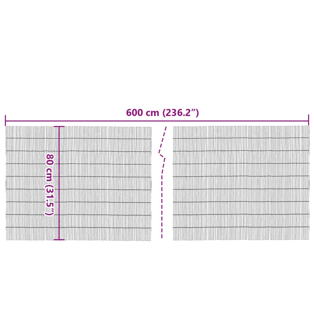 Vrtna ograda 600x80 cm od trske