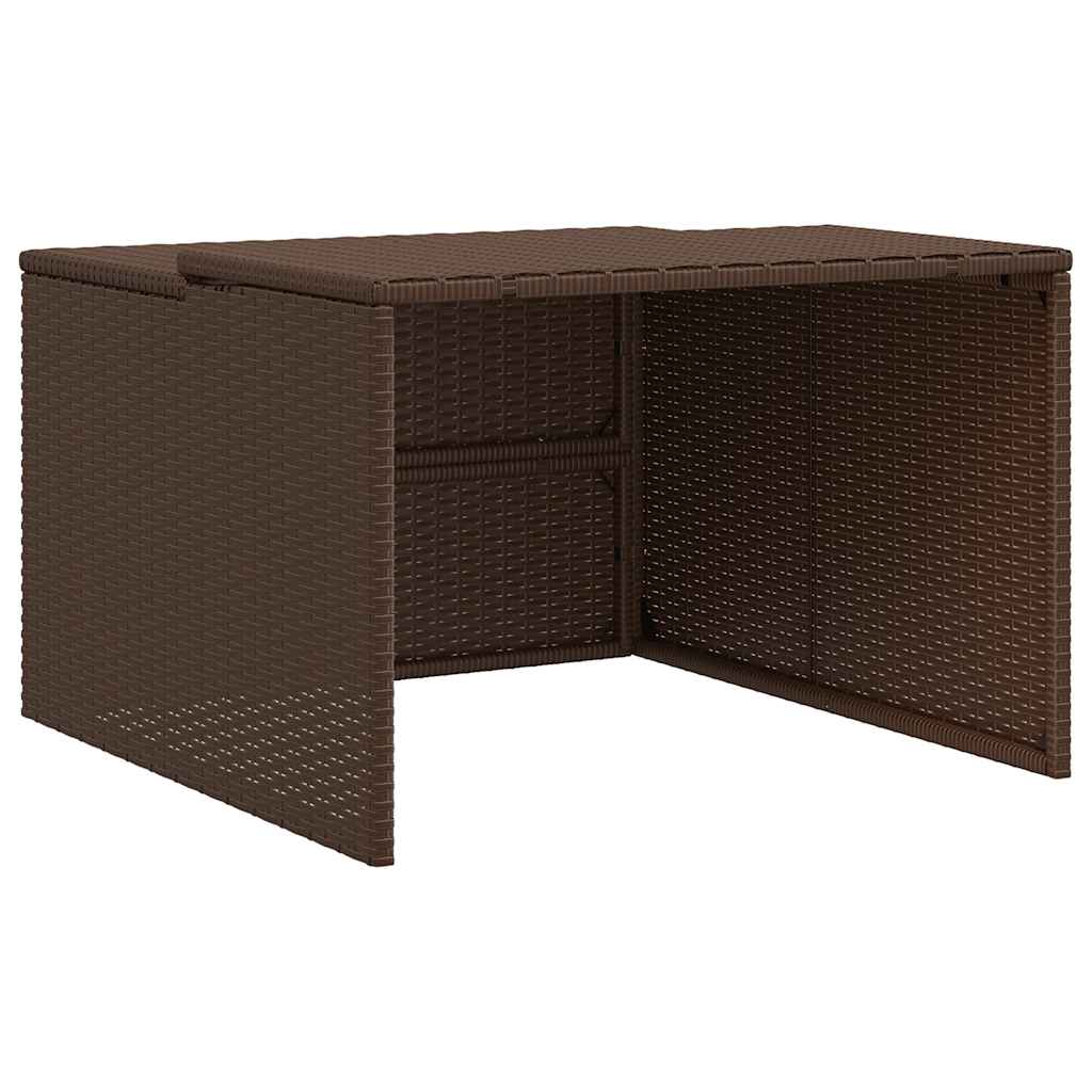 Garaža za robotsku kosilicu smeđa 86x90x52/57 cm od poliratana