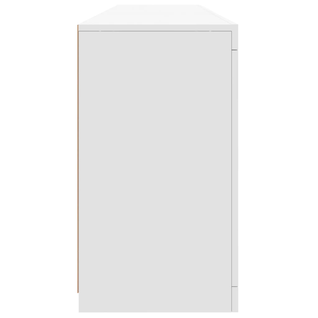 Komoda s LED svjetlima bijela 162 x 37 x 67 cm