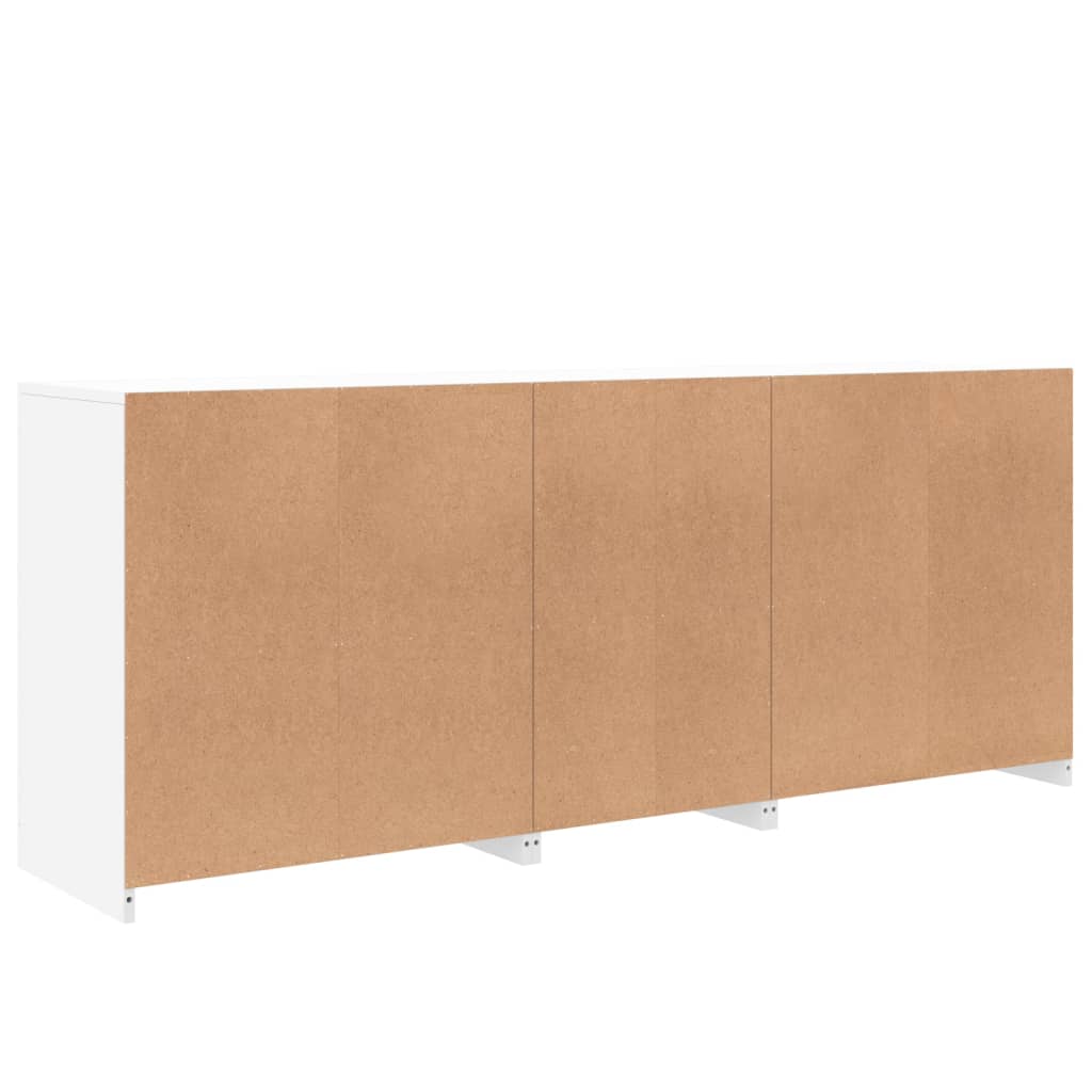 Komoda s LED svjetlima bijela 162 x 37 x 67 cm