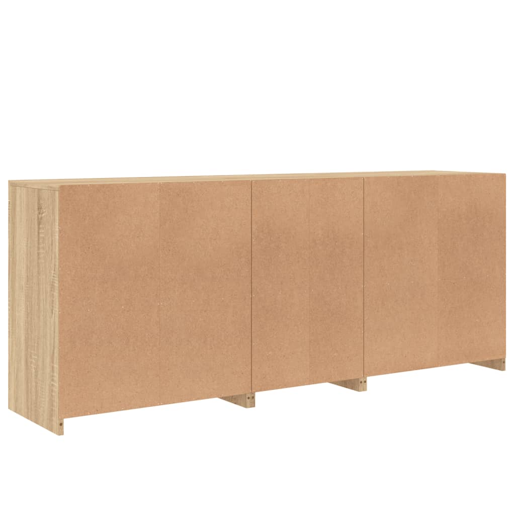 Komoda s LED svjetlima boja hrasta sonome 162 x 37 x 67 cm